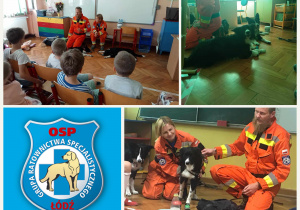 zajęcia z uczniami klas pierwszych na temat pracy psów ratowników i zasad przygotowania się do bezpiecznej podróży foto 2