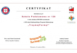 certyfikat Trzymaj Formę